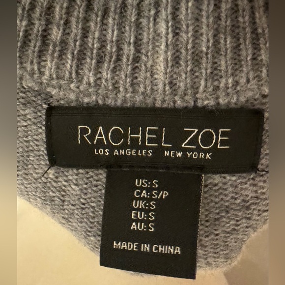 Rachel Zoe Light Grey Wool Cardigan | Small - Picture 5 of 6